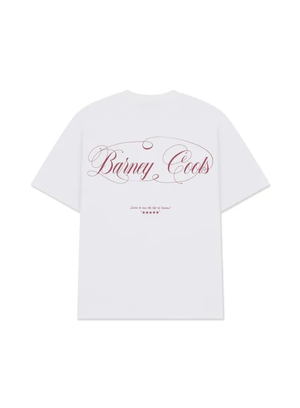 Script Crop T-shirt White sold by Barney Cools