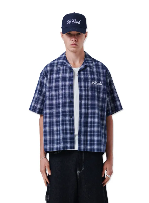 Script Crop Shirt Check made by Barney Cools