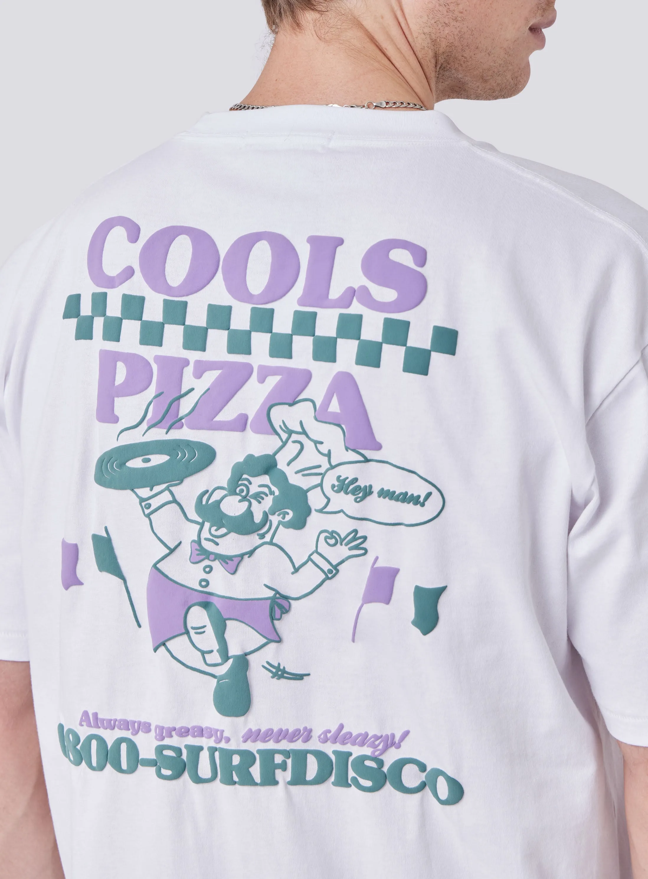 Pizza Tee White sold by Barney Cools product image thumbnail 2