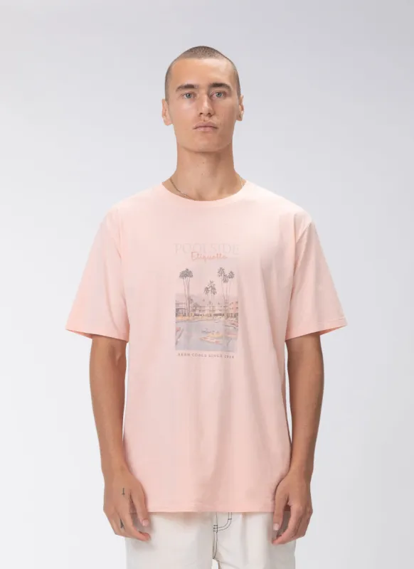 Postcard Tee Peach sold by Barney Cools