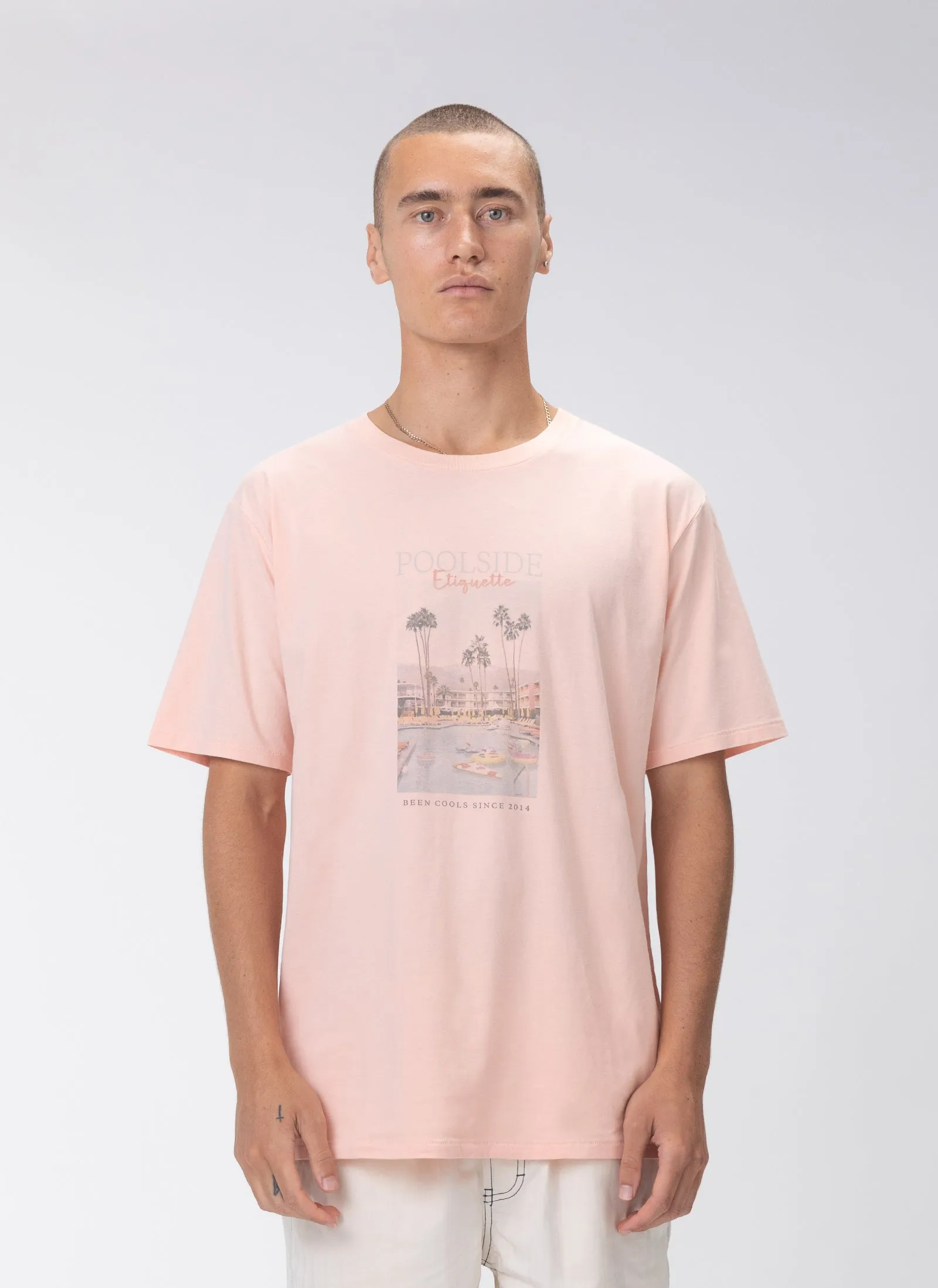 Postcard Tee Peach sold by Barney Cools
