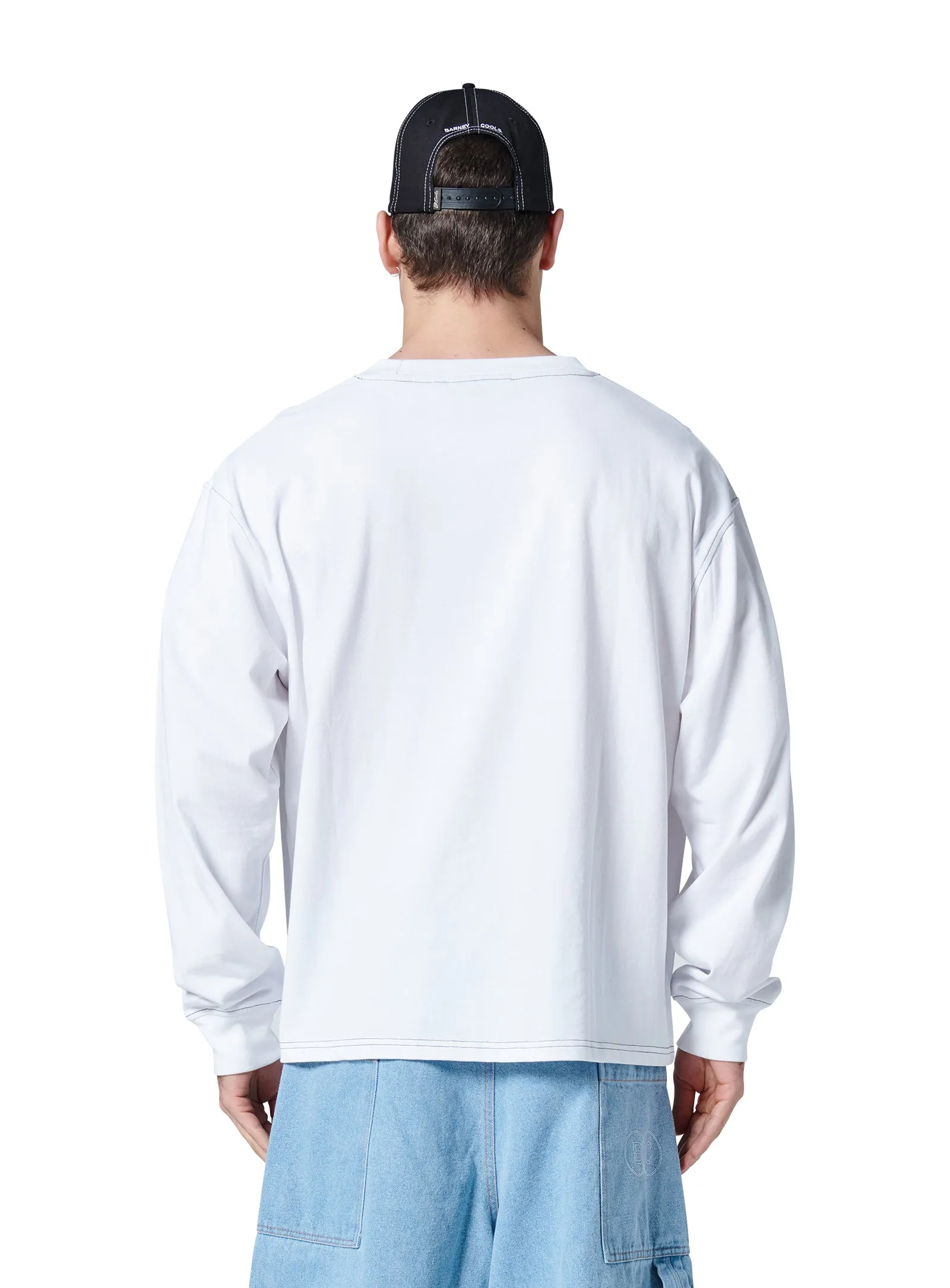 1990 Crop LS T-shirt White sold by Barney Cools product image thumbnail 5