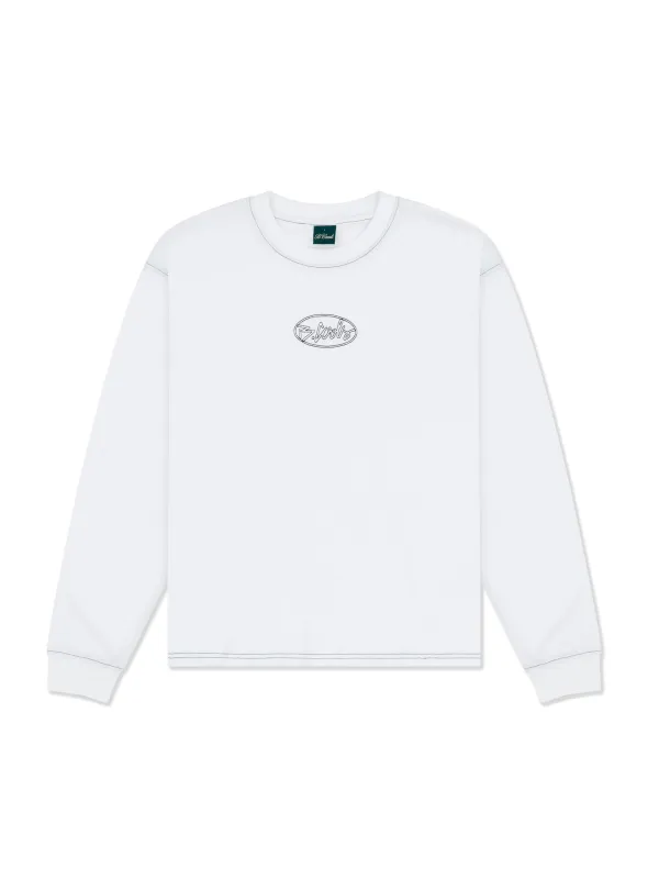 1990 Crop LS T-shirt White made by Barney Cools
