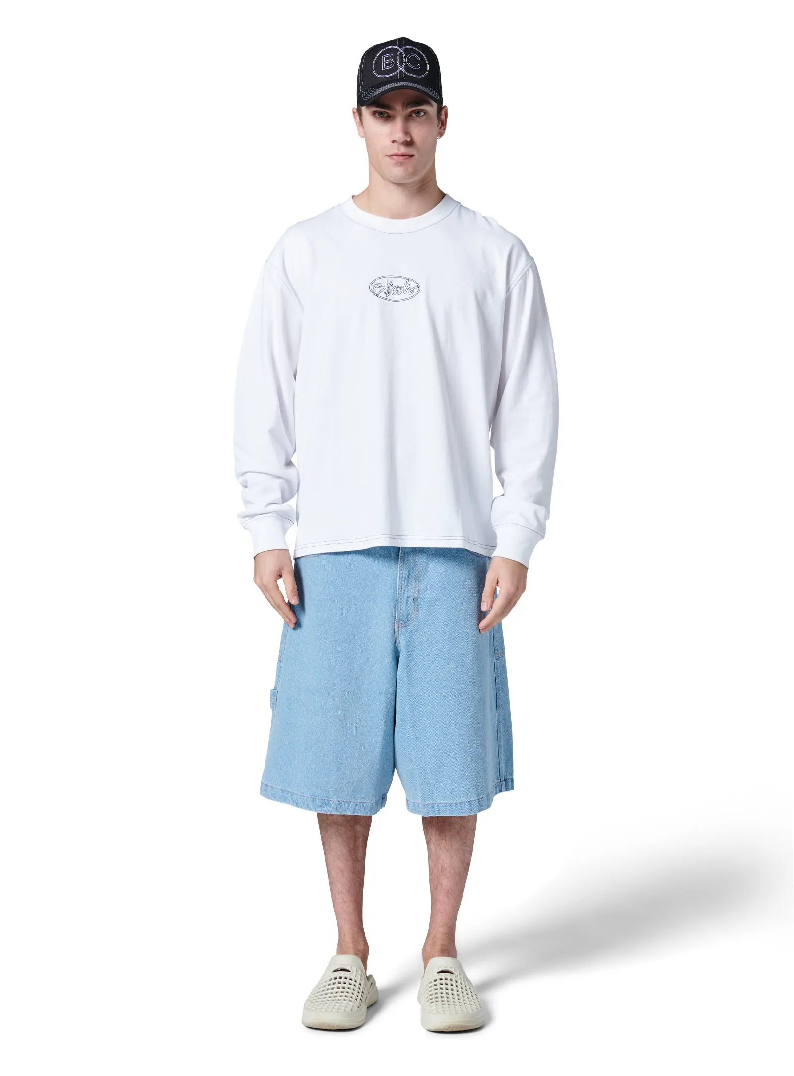 1990 Crop LS T-shirt White sold by Barney Cools product image thumbnail 4