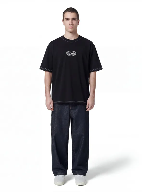 1990 Crop T-shirt Black made by Barney Cools