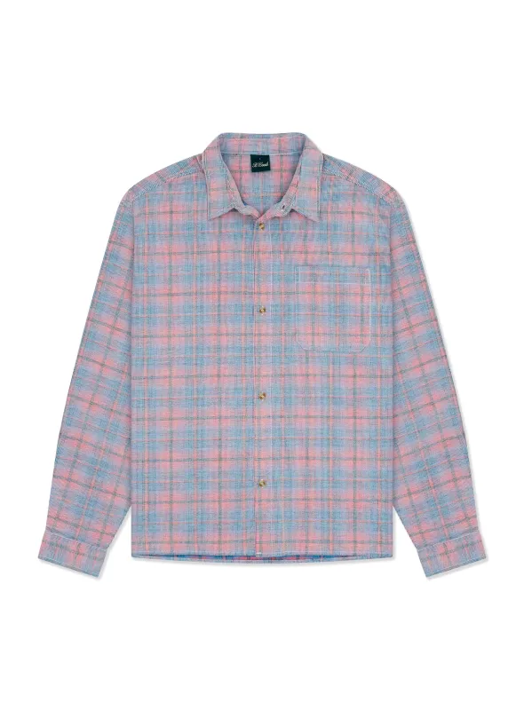 Cabin Shirt Pink Cord Plaid made by Barney Cools