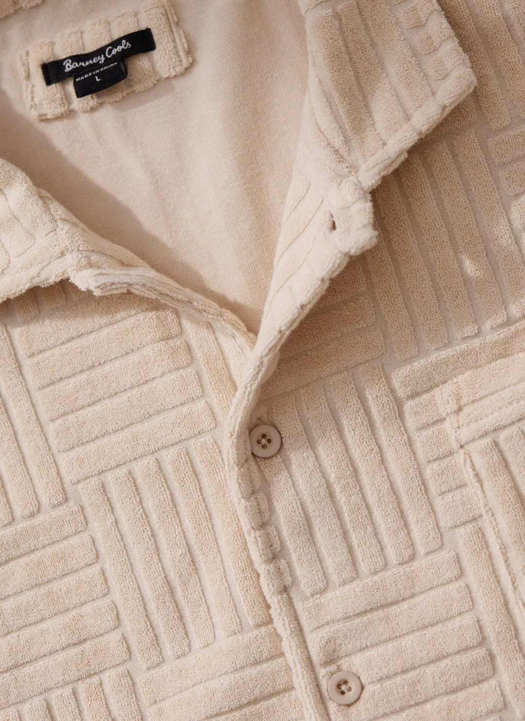 Terry Jacquard Shirt Beige sold by Barney Cools product image thumbnail 5