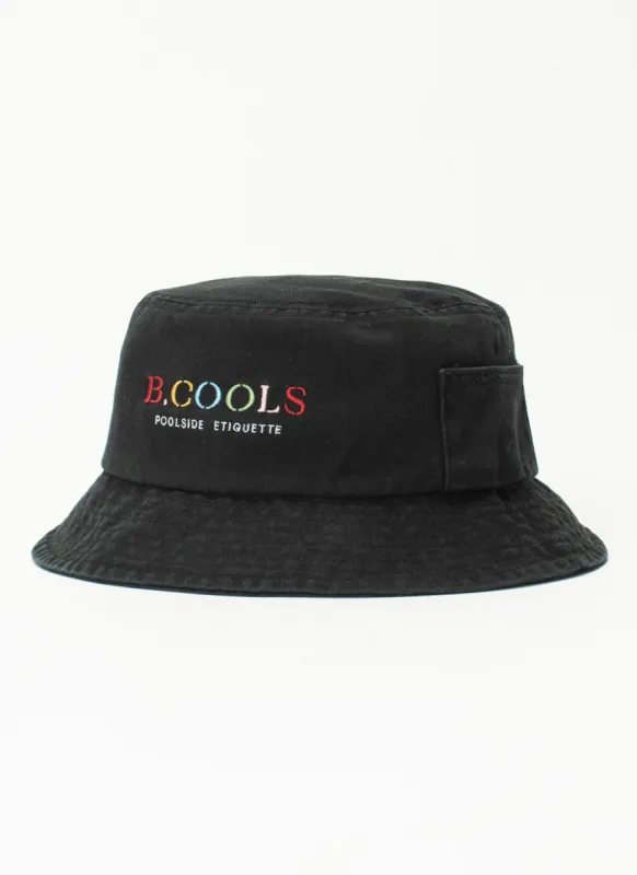 Bucket Hat Black Embro sold by Barney Cools