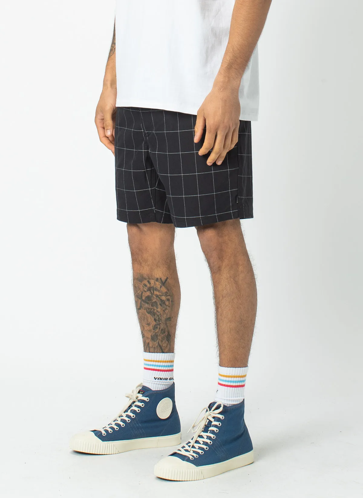 Poolside 17" Short Black Check sold by Barney Cools product image thumbnail 4