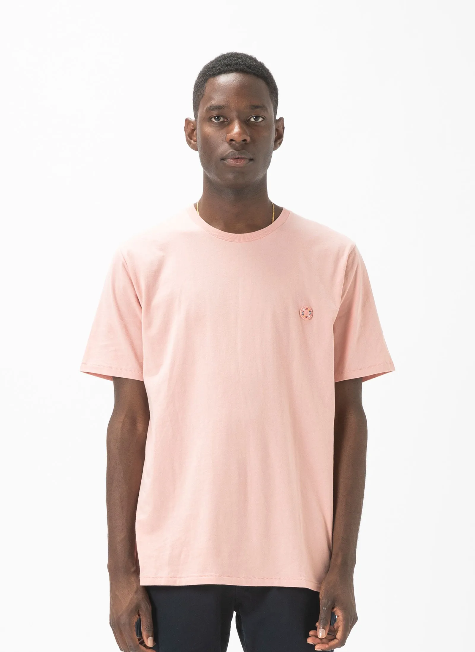 Badge Tee Dusty Pink sold by Barney Cools
