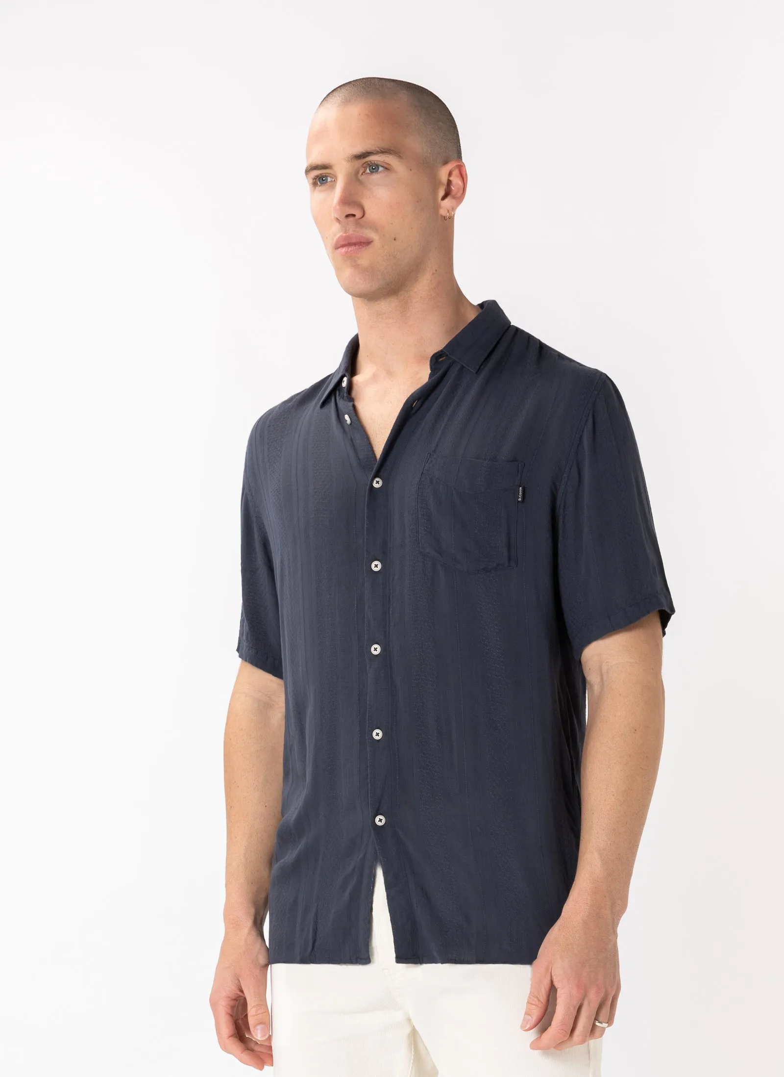 Holiday Shirt Navy Jacquard sold by Barney Cools product image thumbnail 2