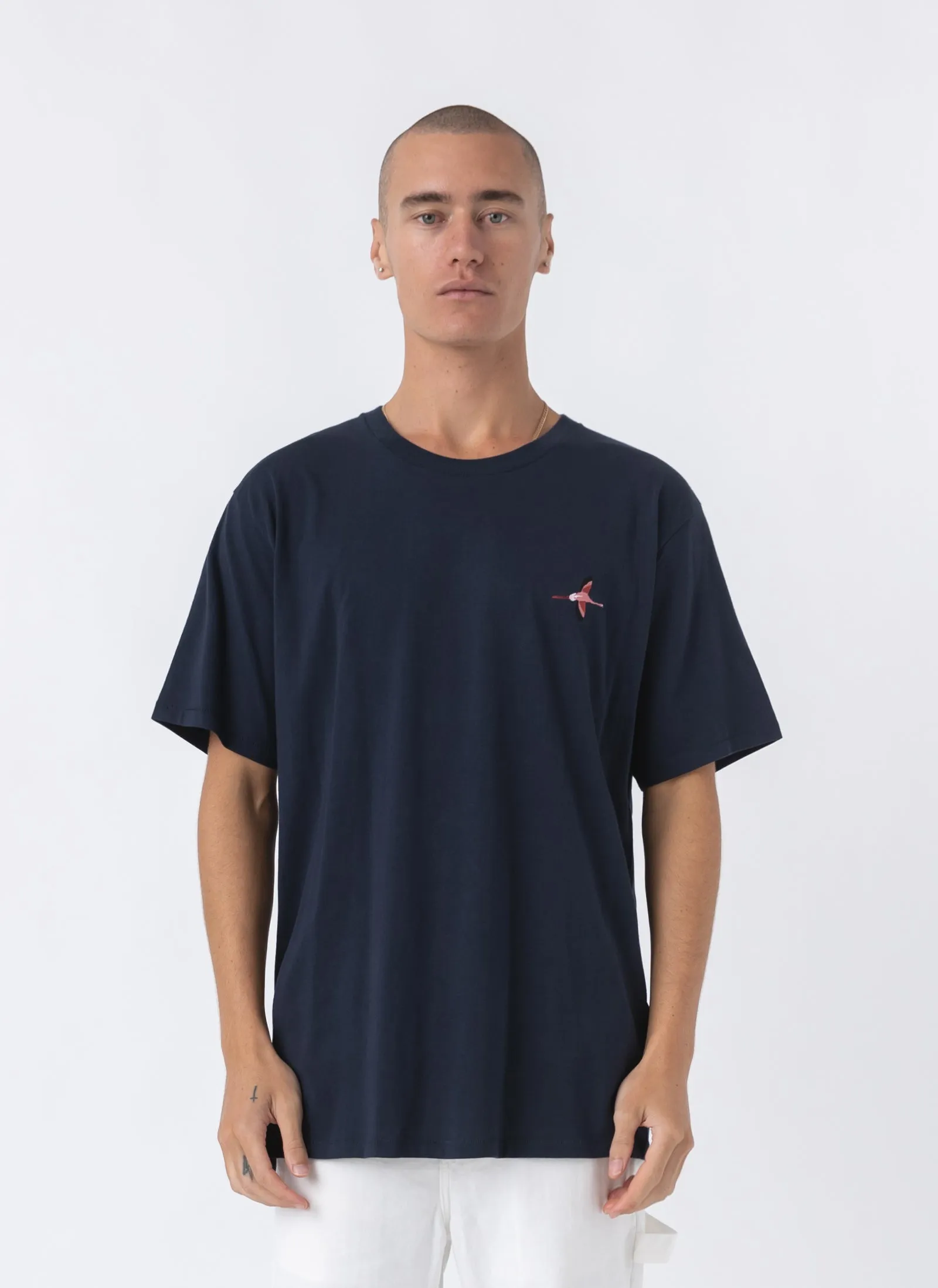 Flamingo Club Tee Slate sold by Barney Cools