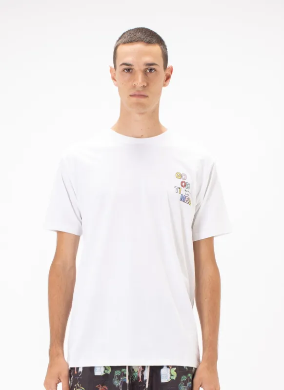 Good Times Tee White sold by Barney Cools