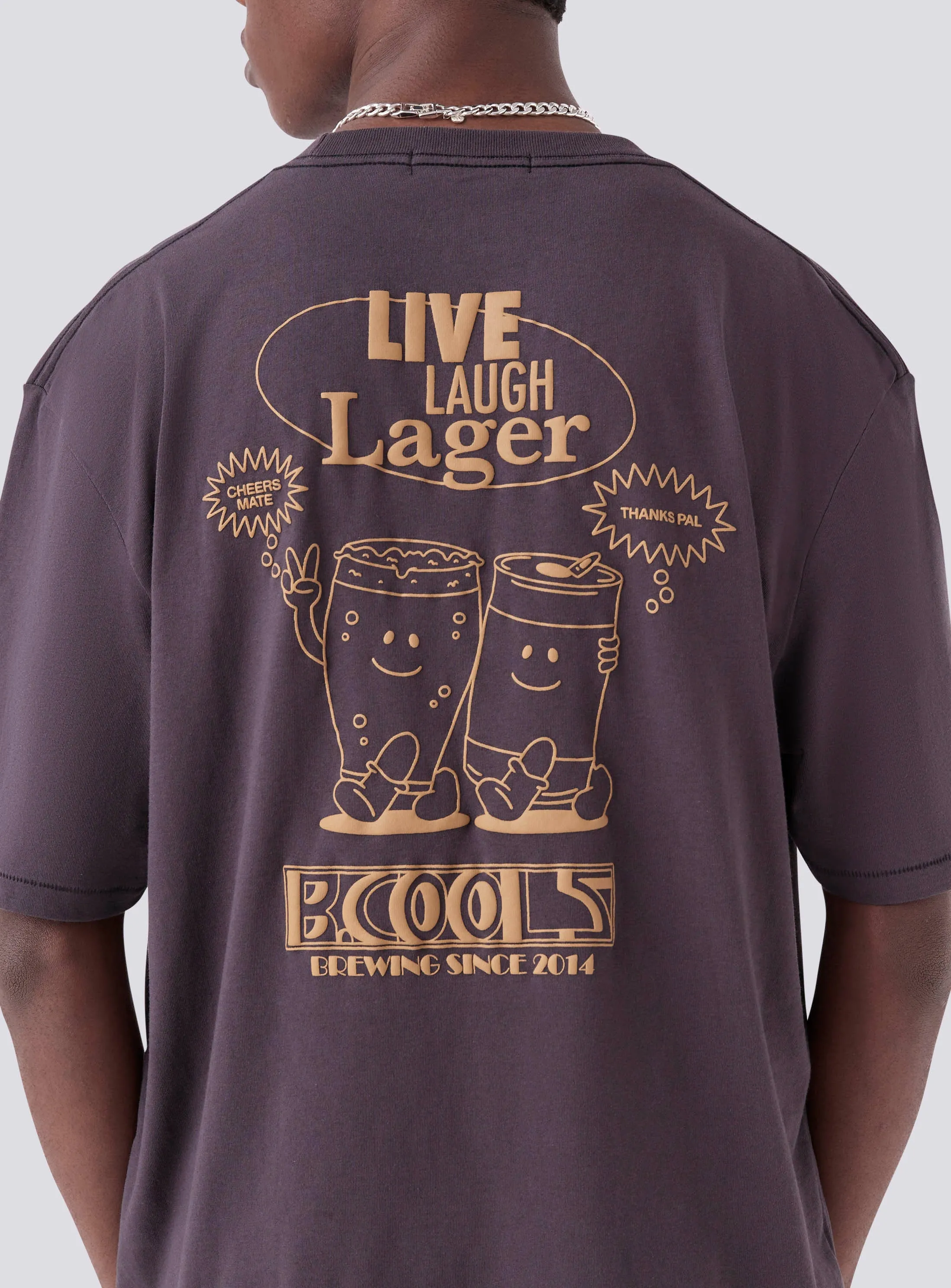 Lager Homie Tee Pigment Black sold by Barney Cools