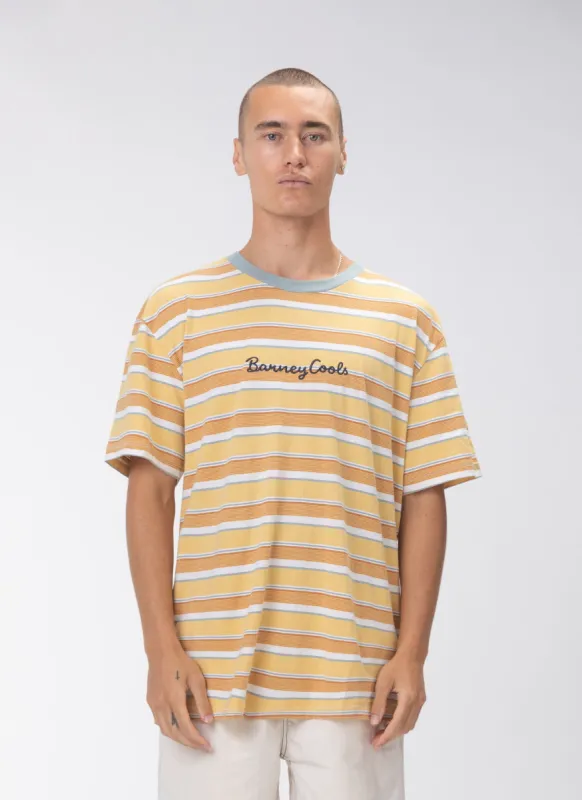 Logo Homie Tee Amber Stripe sold by Barney Cools