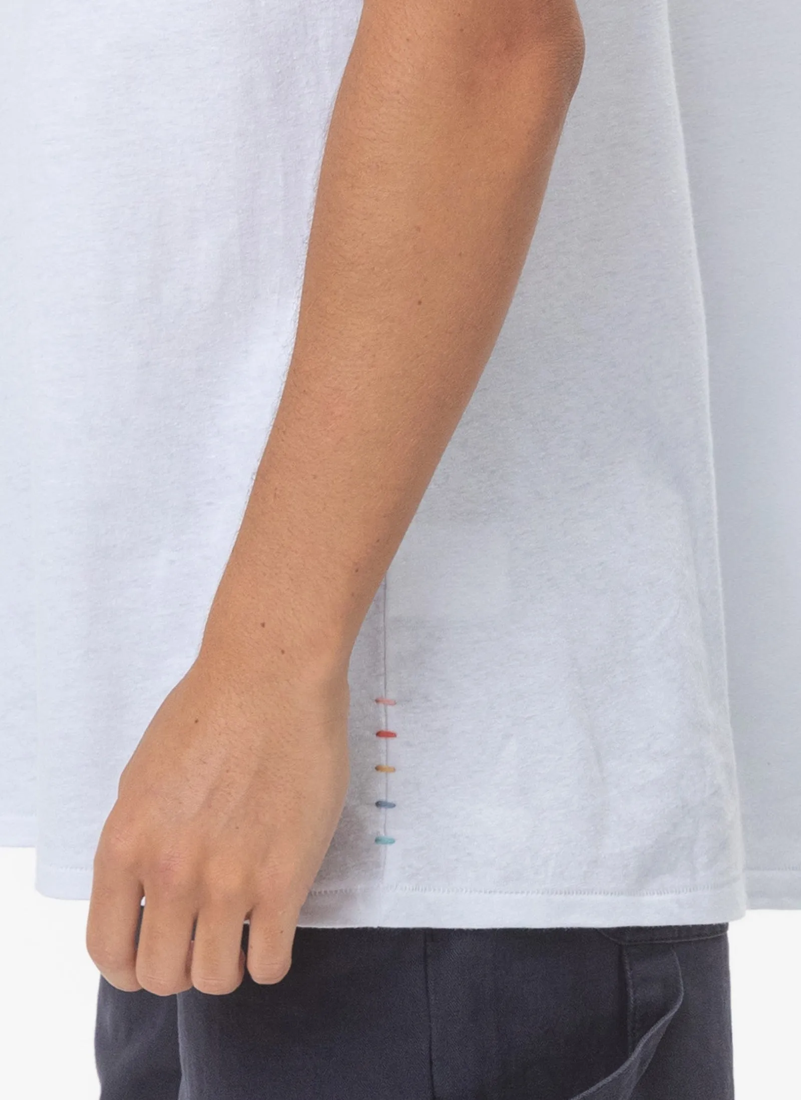 Lucia Linen Tee Off White sold by Barney Cools product image thumbnail 5