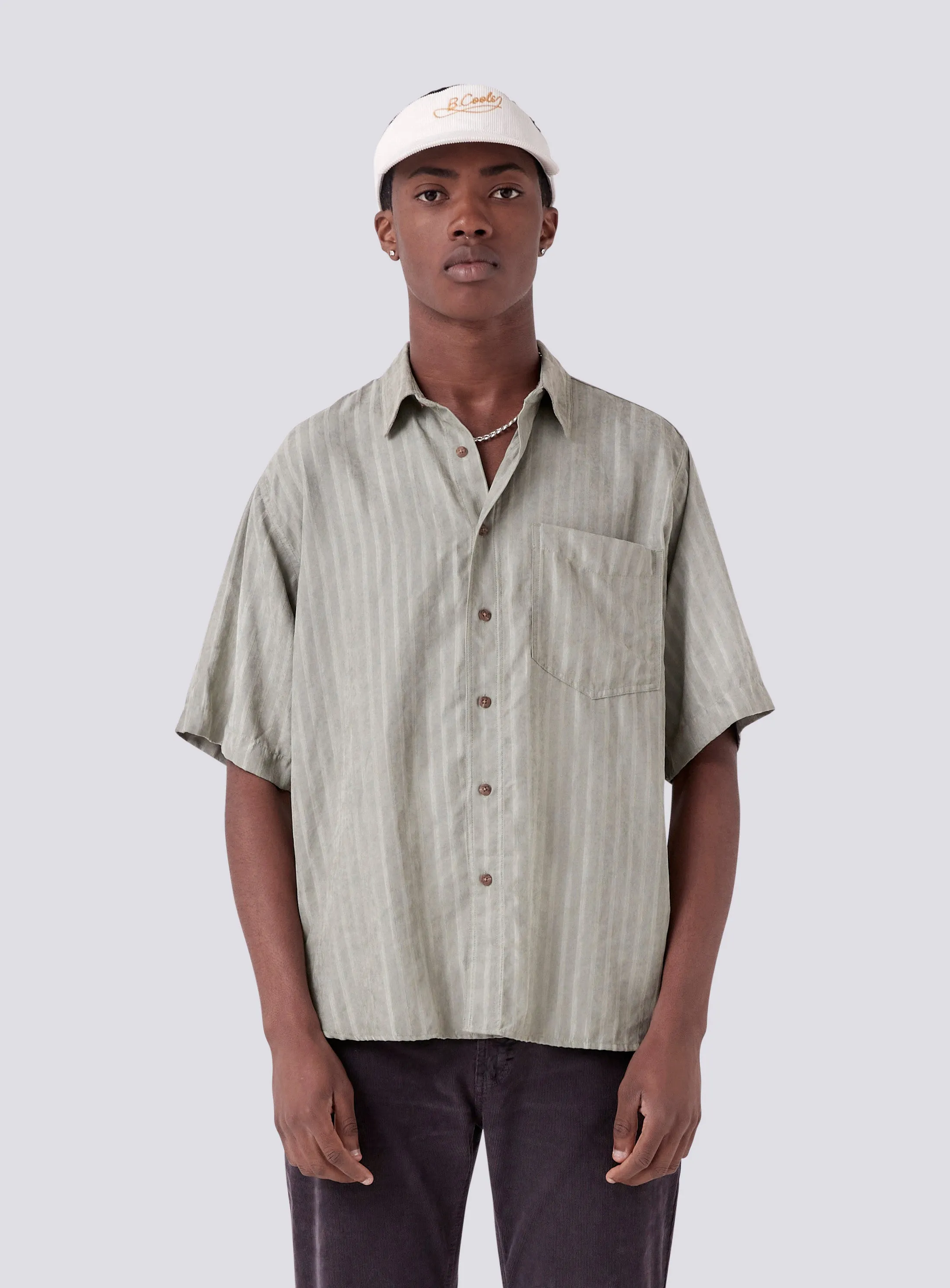 Homie Shirt Sage Jacquard sold by Barney Cools