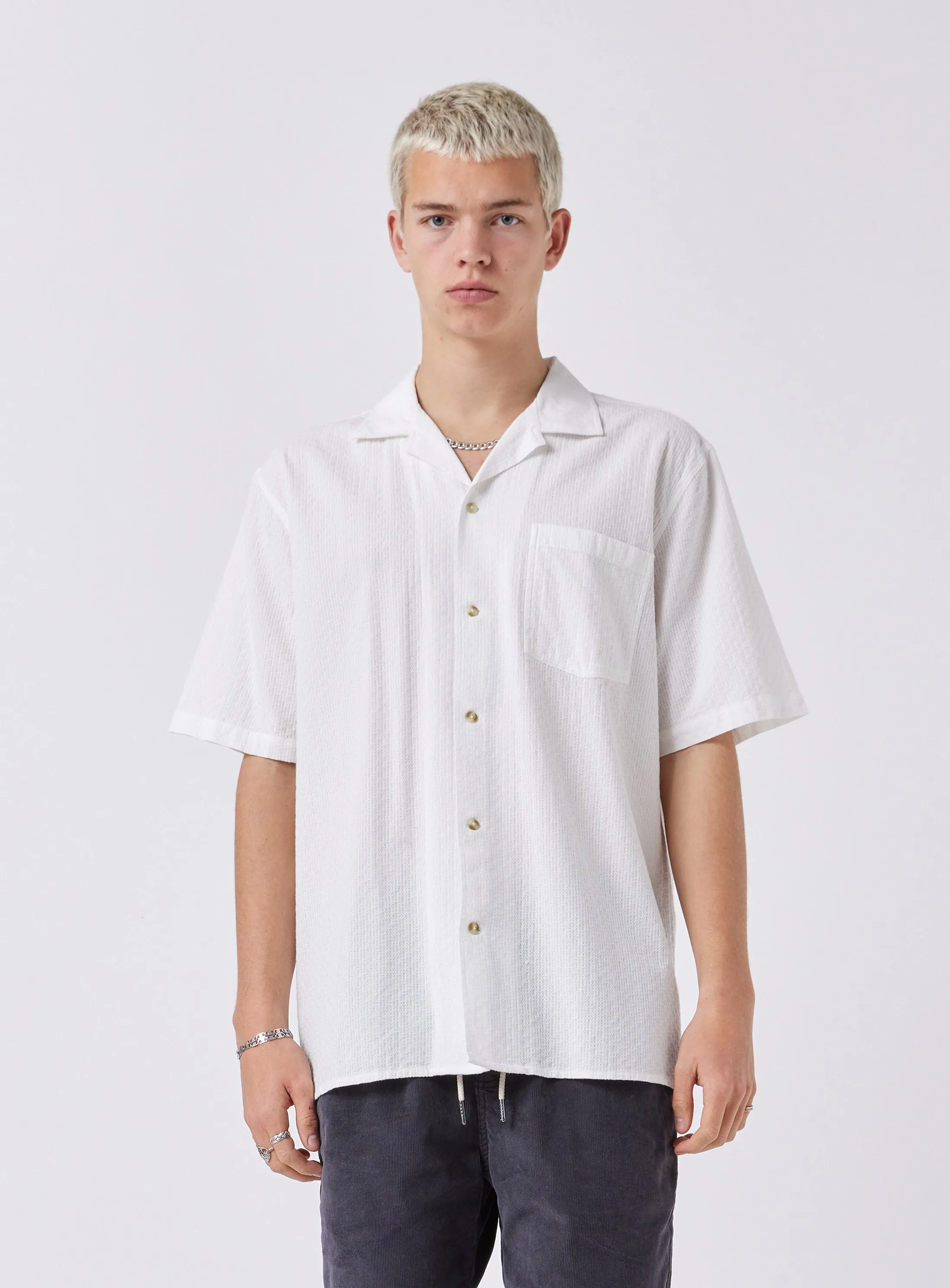 Resort Shirt Luxe White sold by Barney Cools