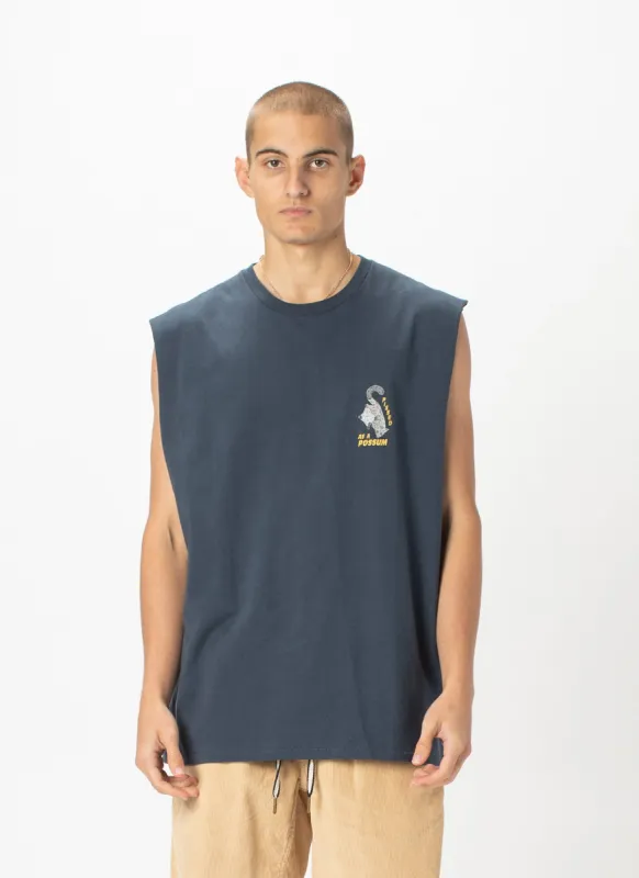 Possum Muscle Tee Slate sold by Barney Cools
