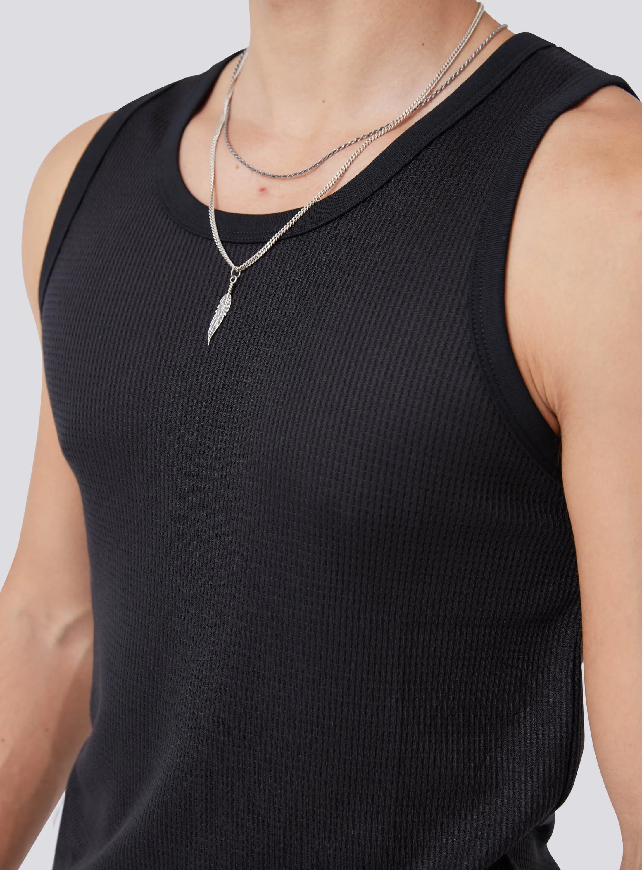 Waffle Tank Black sold by Barney Cools product image thumbnail 3