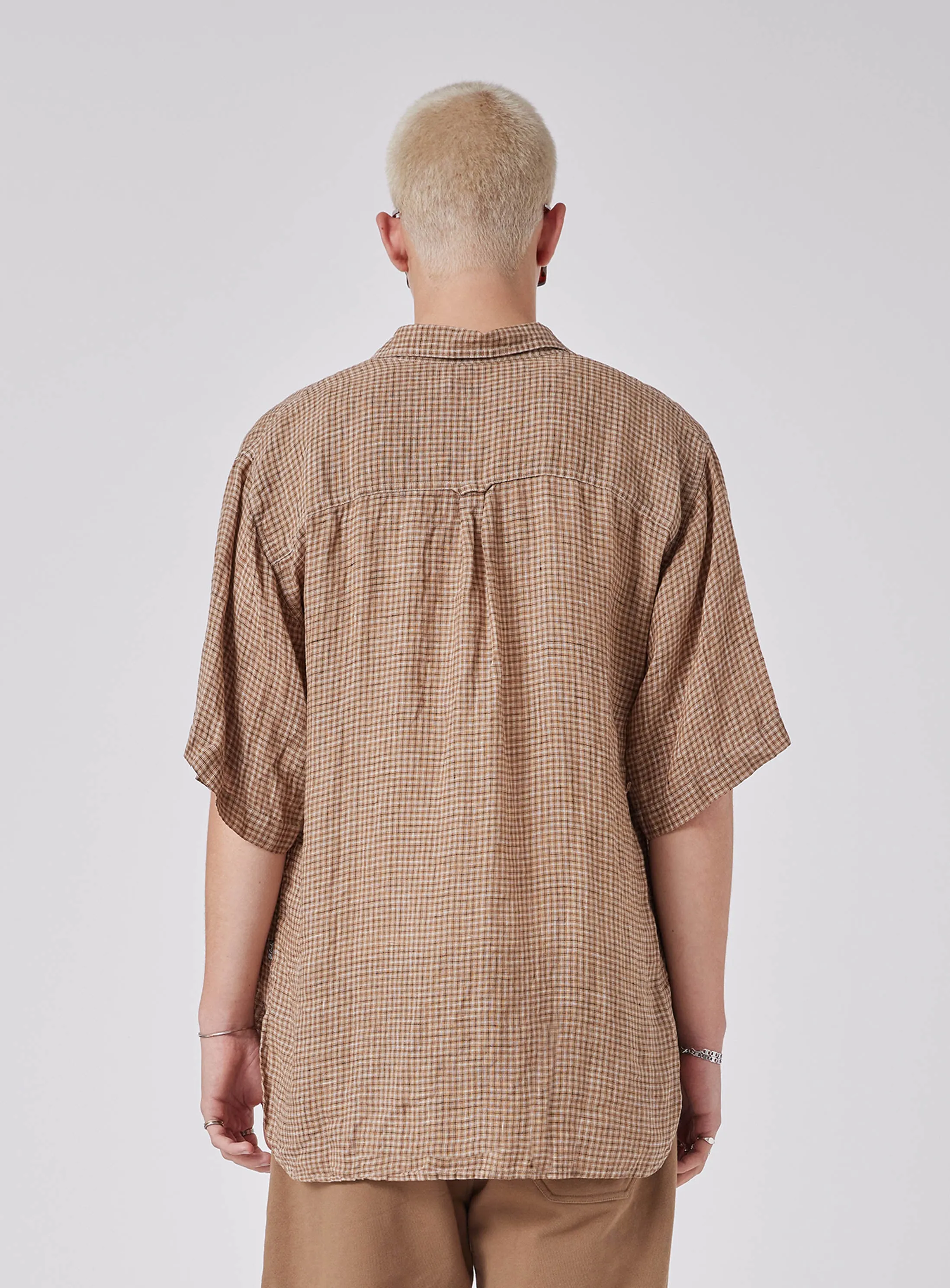 Homie Shirt Linen Check sold by Barney Cools product image thumbnail 5