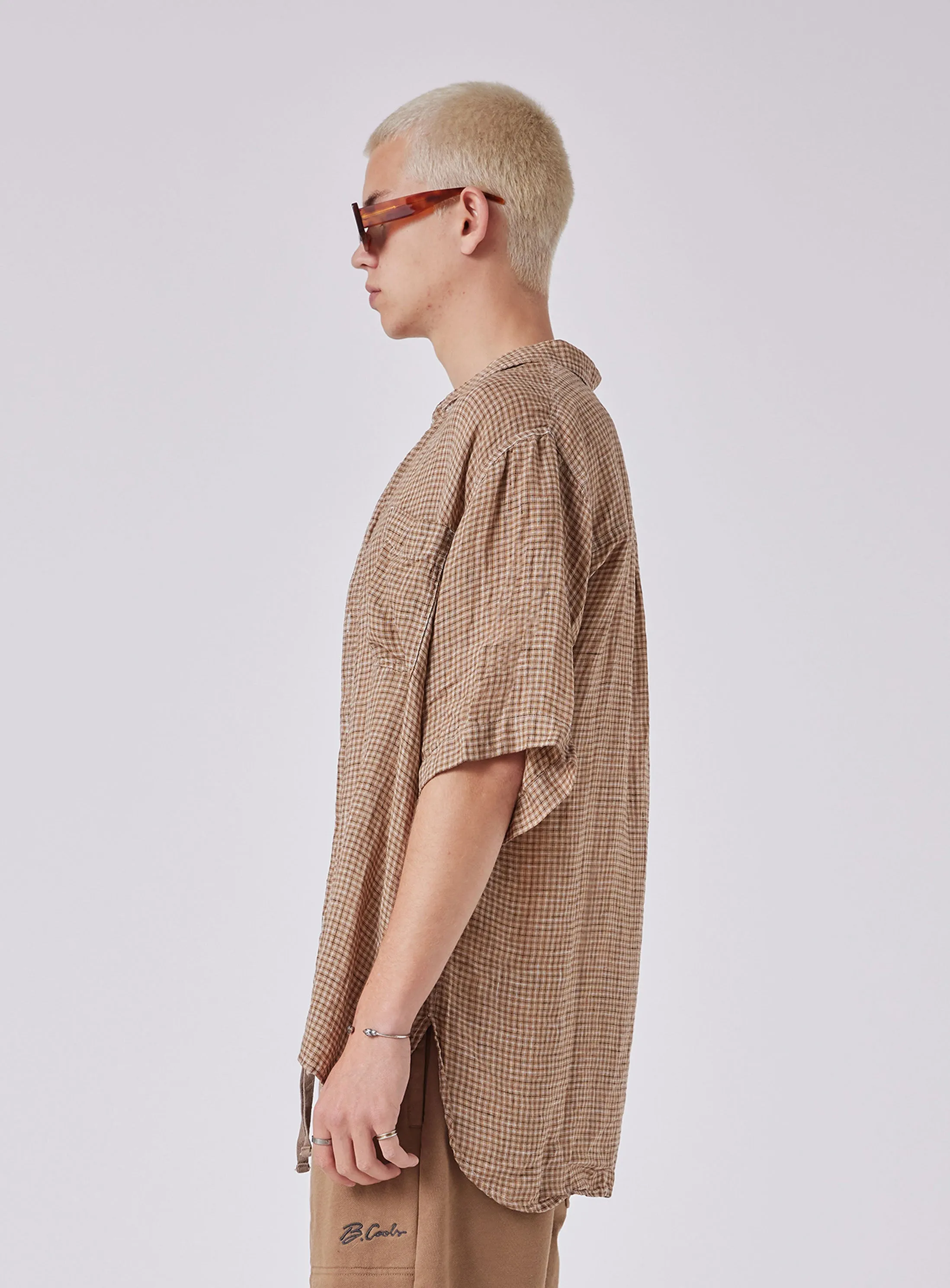 Homie Shirt Linen Check sold by Barney Cools product image thumbnail 4