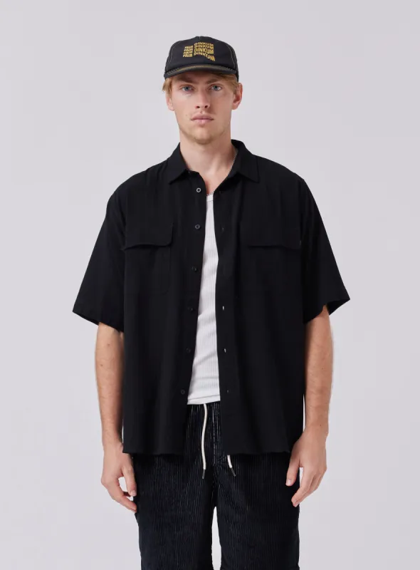 Crepe Shirt Black sold by Barney Cools