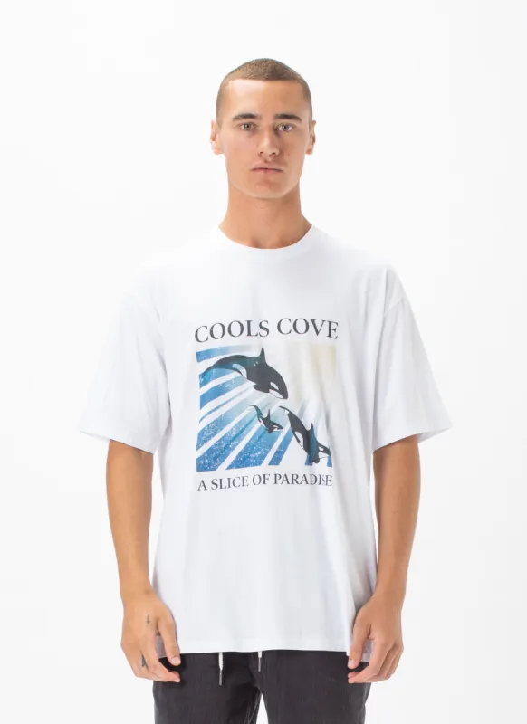 Orca Tee White sold by Barney Cools