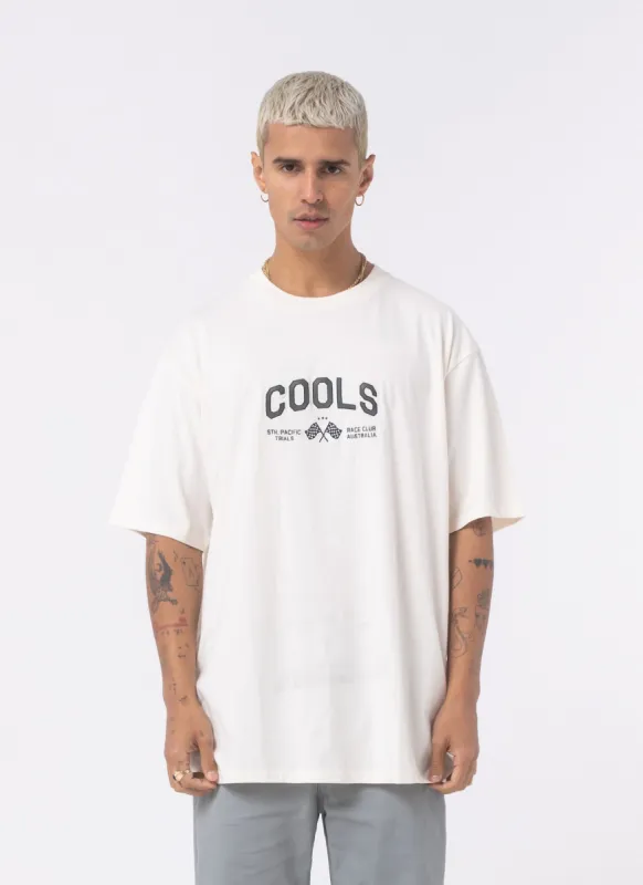 Race Tee Vintage White sold by Barney Cools