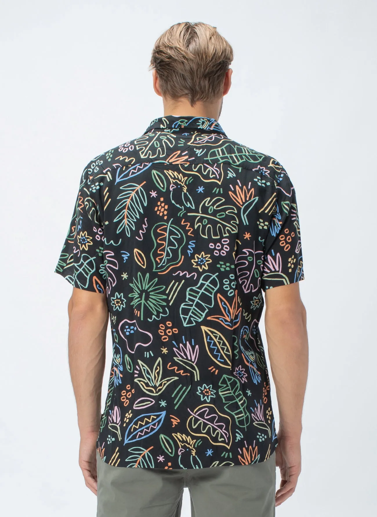 Holiday Short-Sleeve Shirt Black Tropics sold by Barney Cools product image thumbnail 4