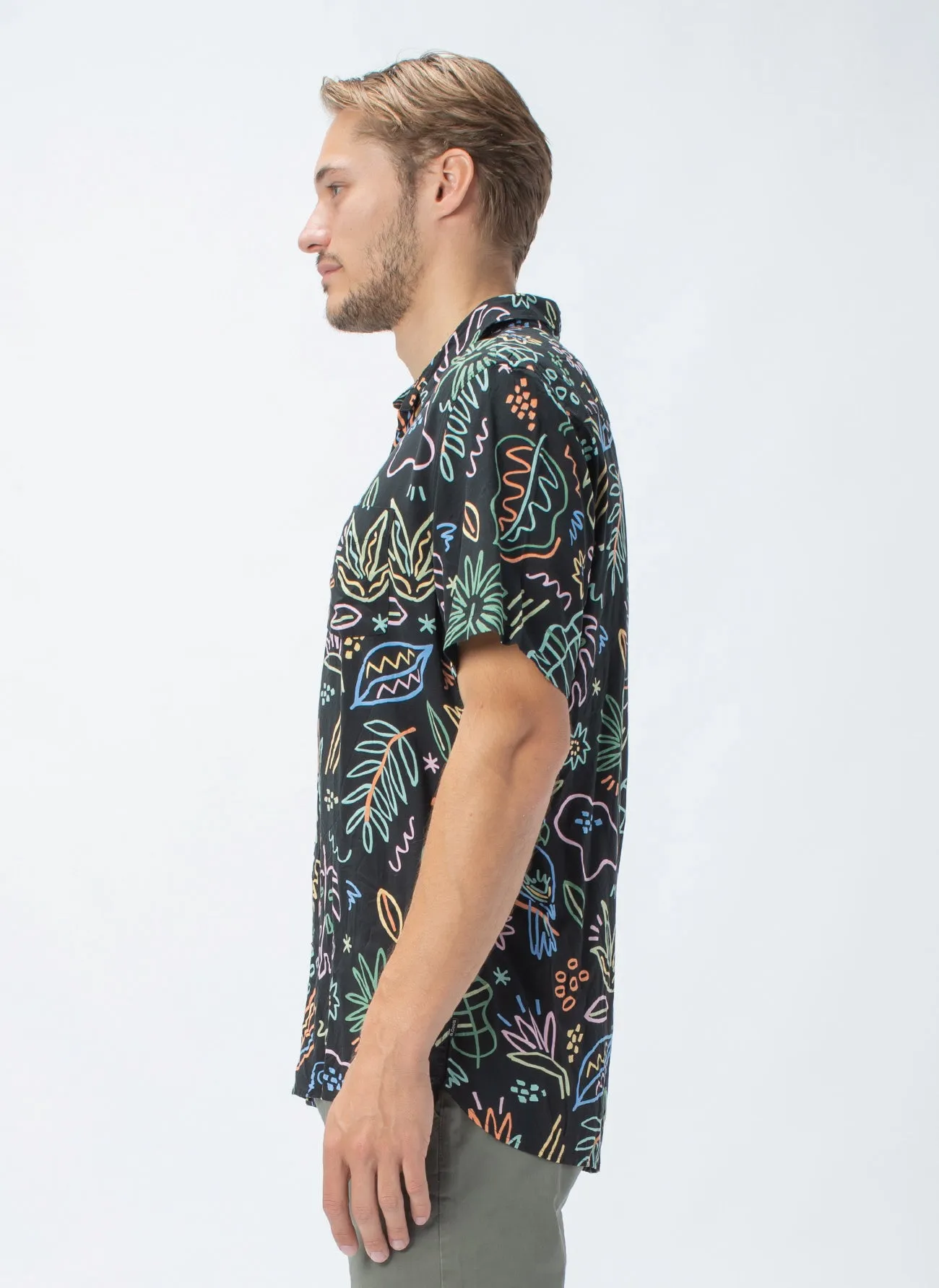 Holiday Short-Sleeve Shirt Black Tropics sold by Barney Cools product image thumbnail 3