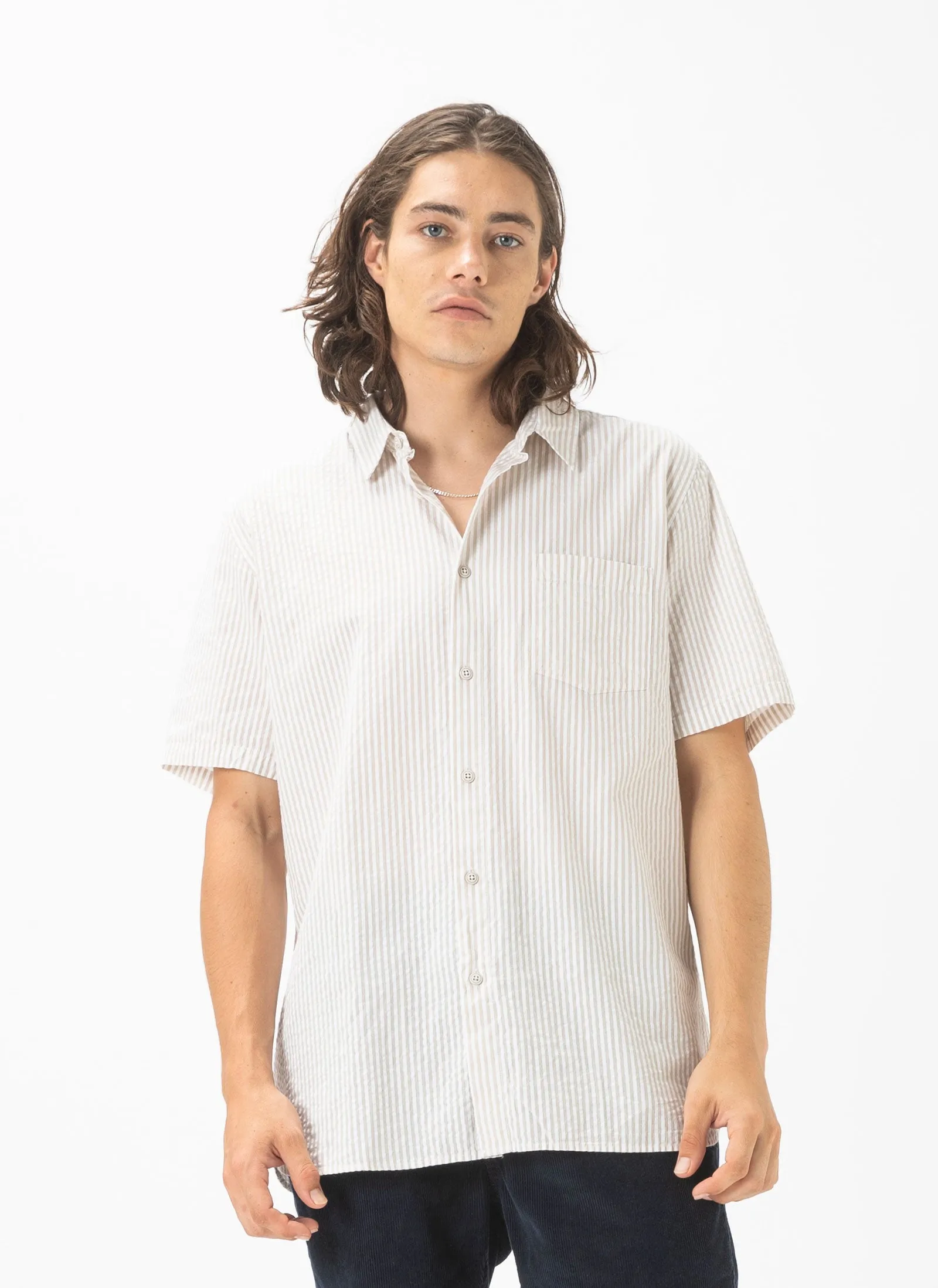 Holiday Shirt Sand Seersucker sold by Barney Cools