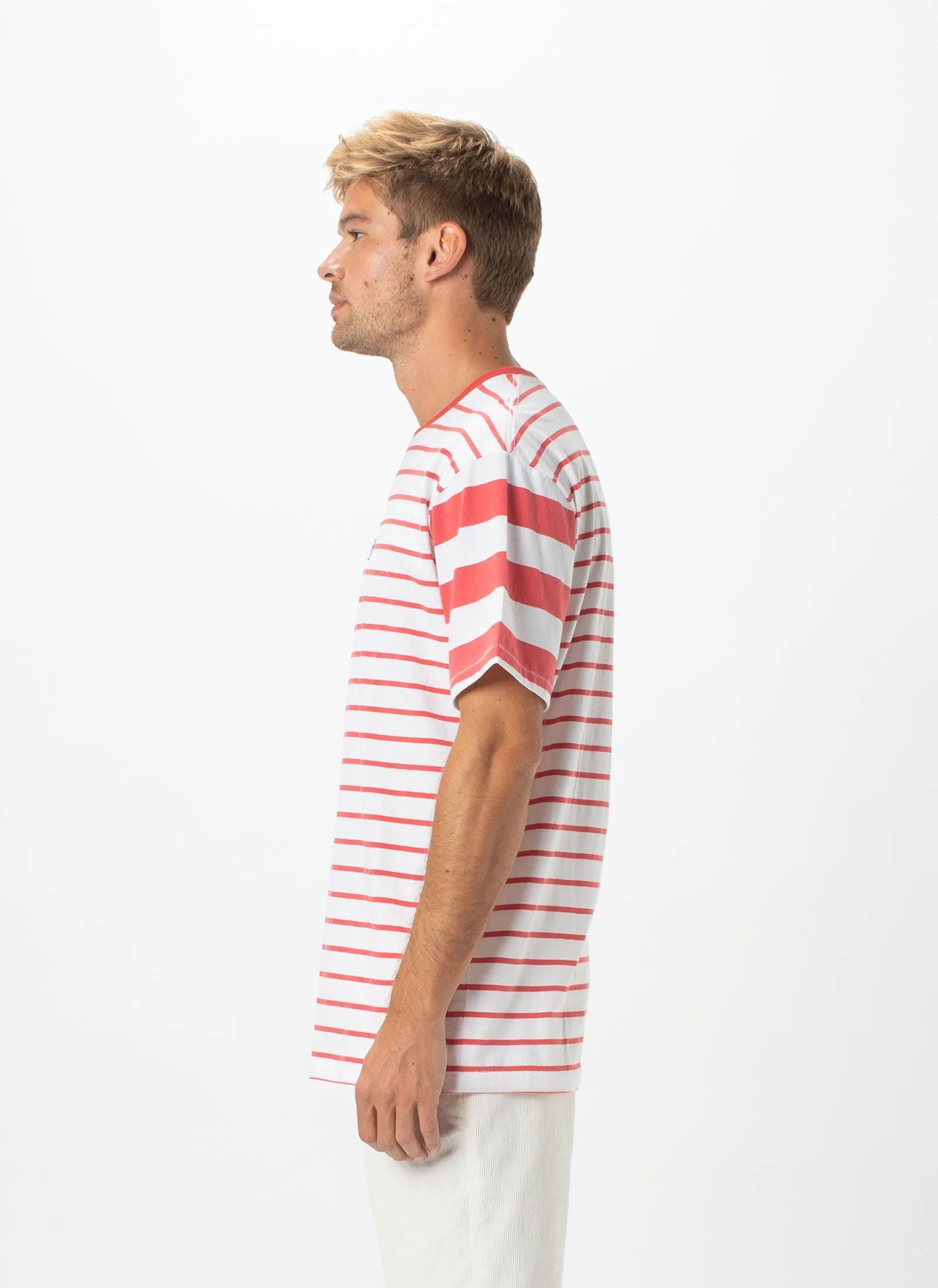 Script Embro Heritage Tee Red Stripe sold by Barney Cools product image thumbnail 4