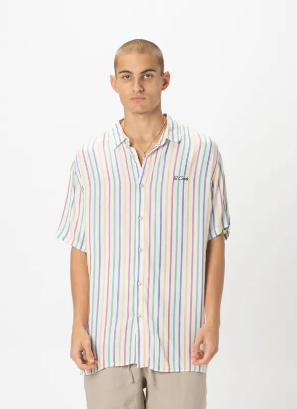 Holiday Short-Sleeve Shirt White Stripe sold by Barney Cools