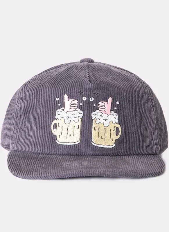 Cheers Cap Charcoal Corduroy sold by Barney Cools