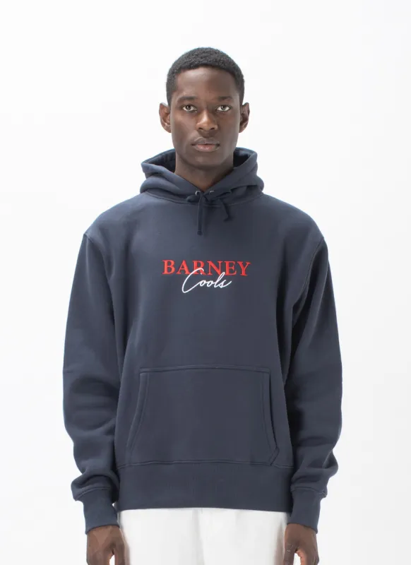Script Embro Hood Sweatshirt Slate sold by Barney Cools