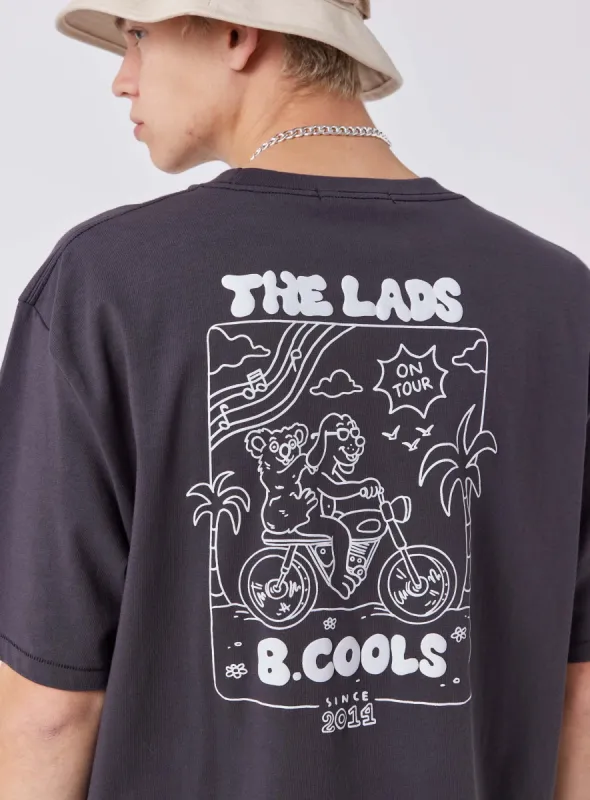 Lads Homie Tee Pigment Black sold by Barney Cools