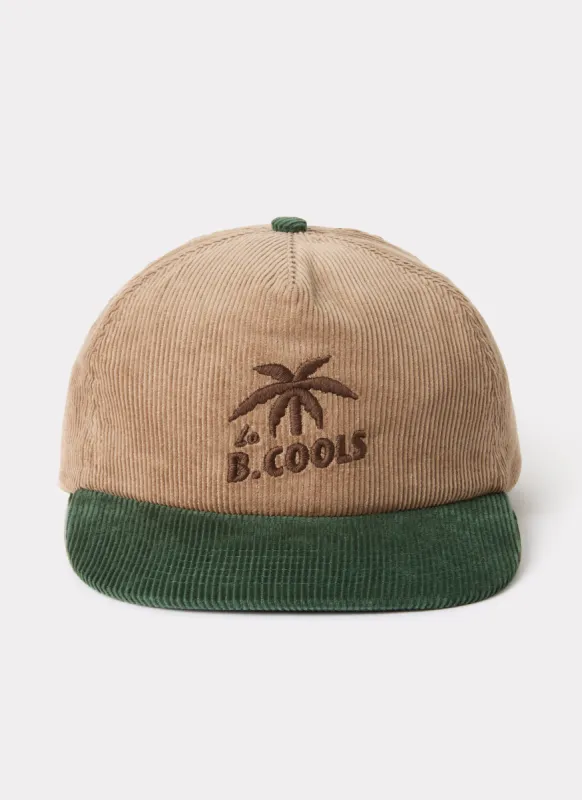 La B.Cools Cap Sand/Green Cord sold by Barney Cools