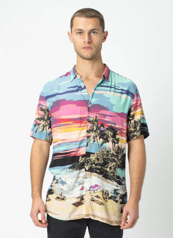 Holiday Short-Sleeve Shirt Island Print sold by Barney Cools