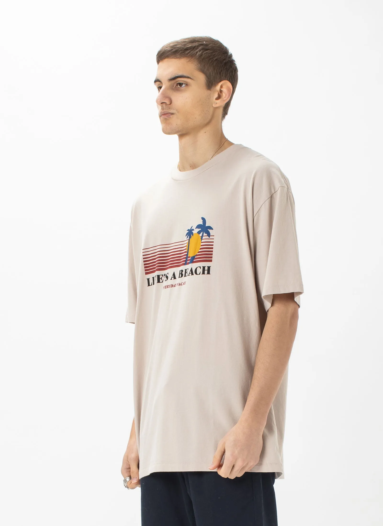 Life's A Beach Homie Tee Stone sold by Barney Cools product image thumbnail 4