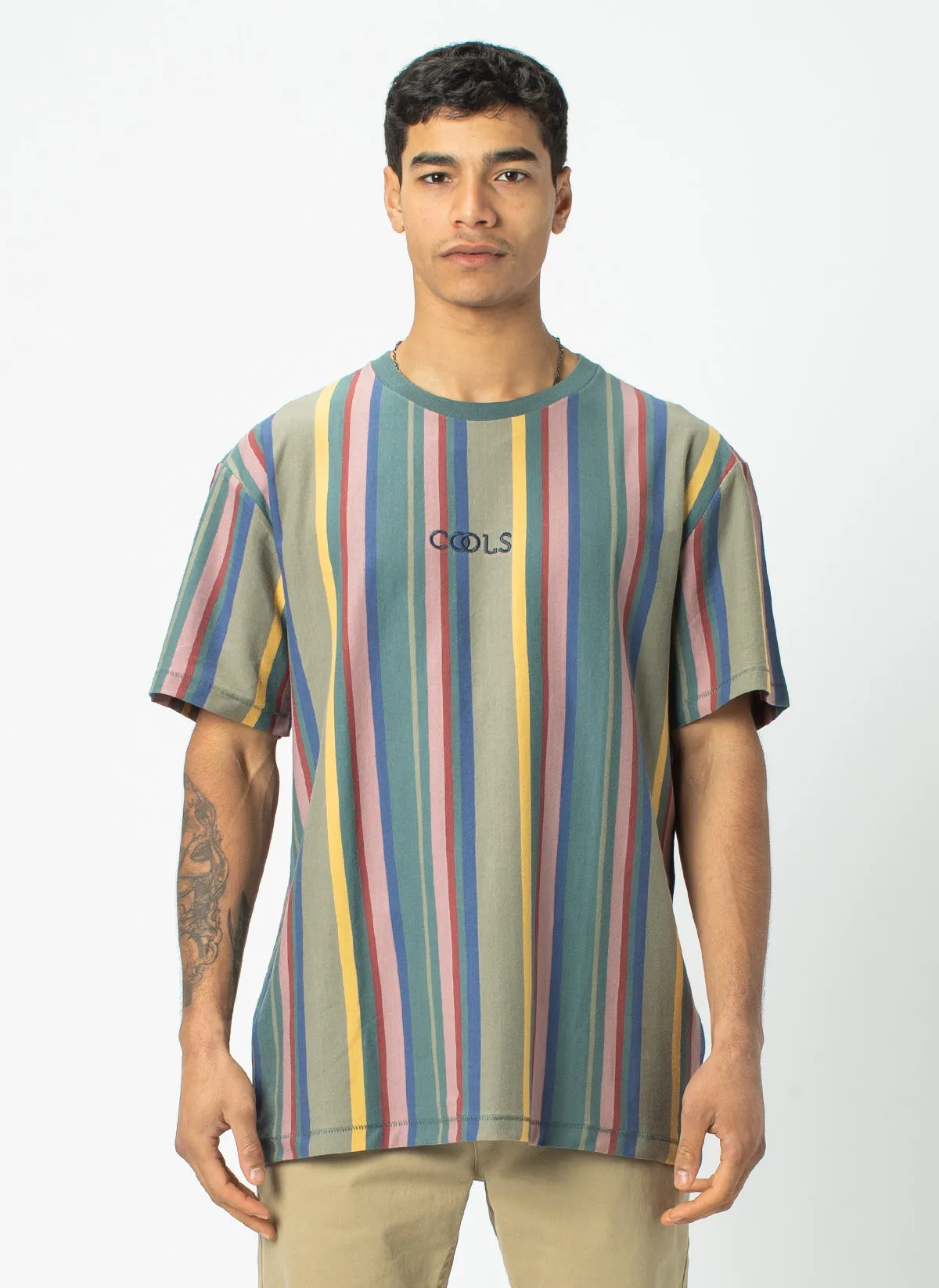 Homie Tee Heritage Vert Stripe sold by Barney Cools