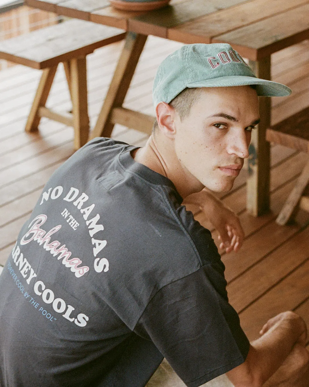 College Cap Teal Corduroy sold by Barney Cools product image thumbnail 2