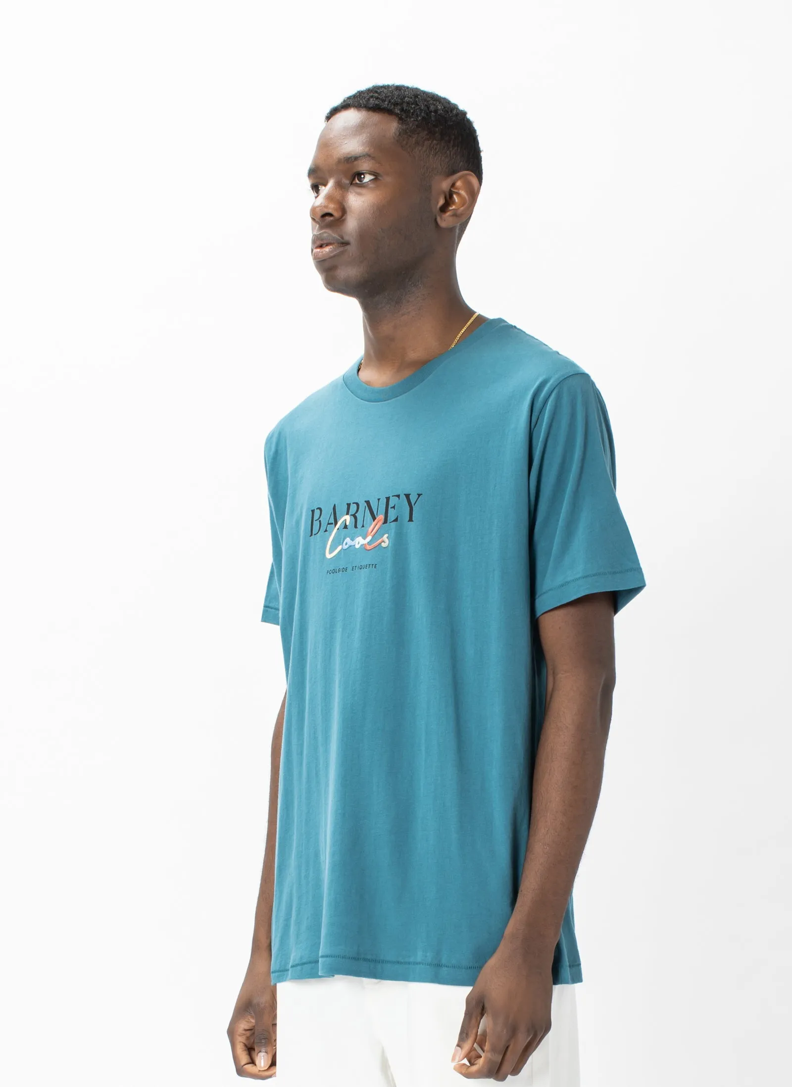 Colour Script Tee Teal sold by Barney Cools product image thumbnail 3