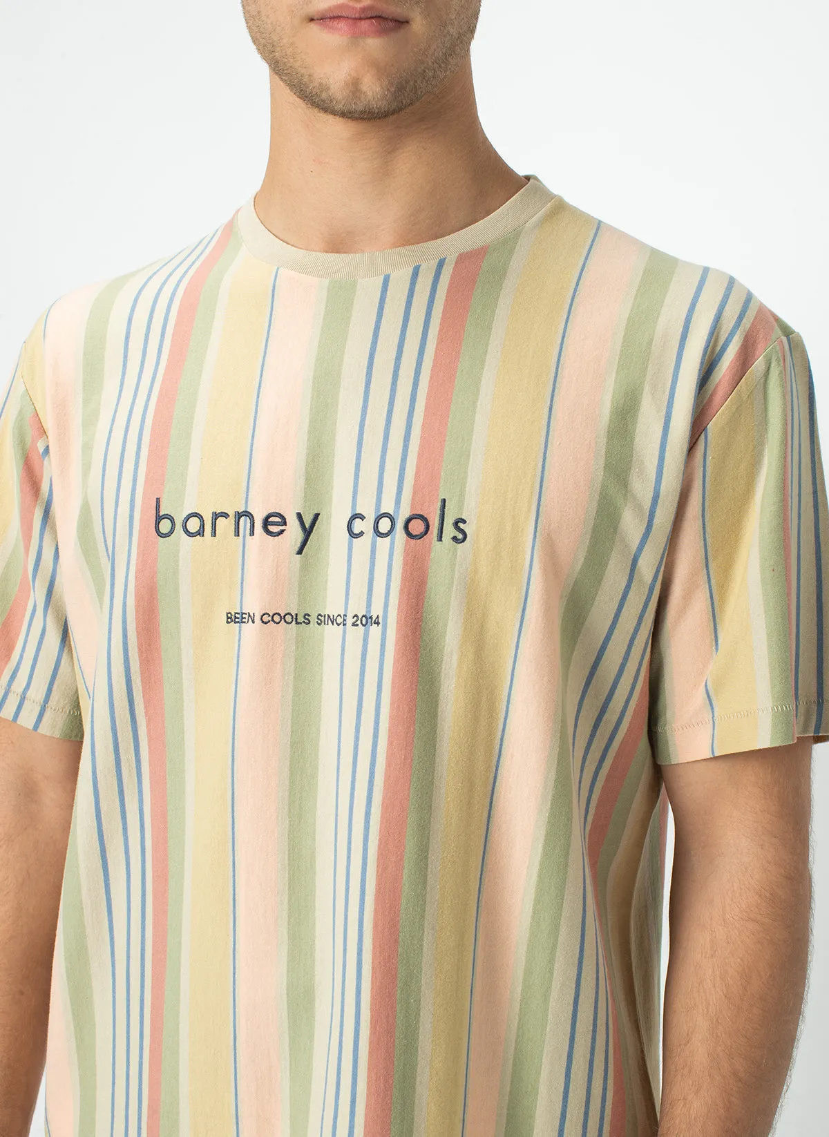 Homie Tee White Vert Stripe sold by Barney Cools product image thumbnail 2