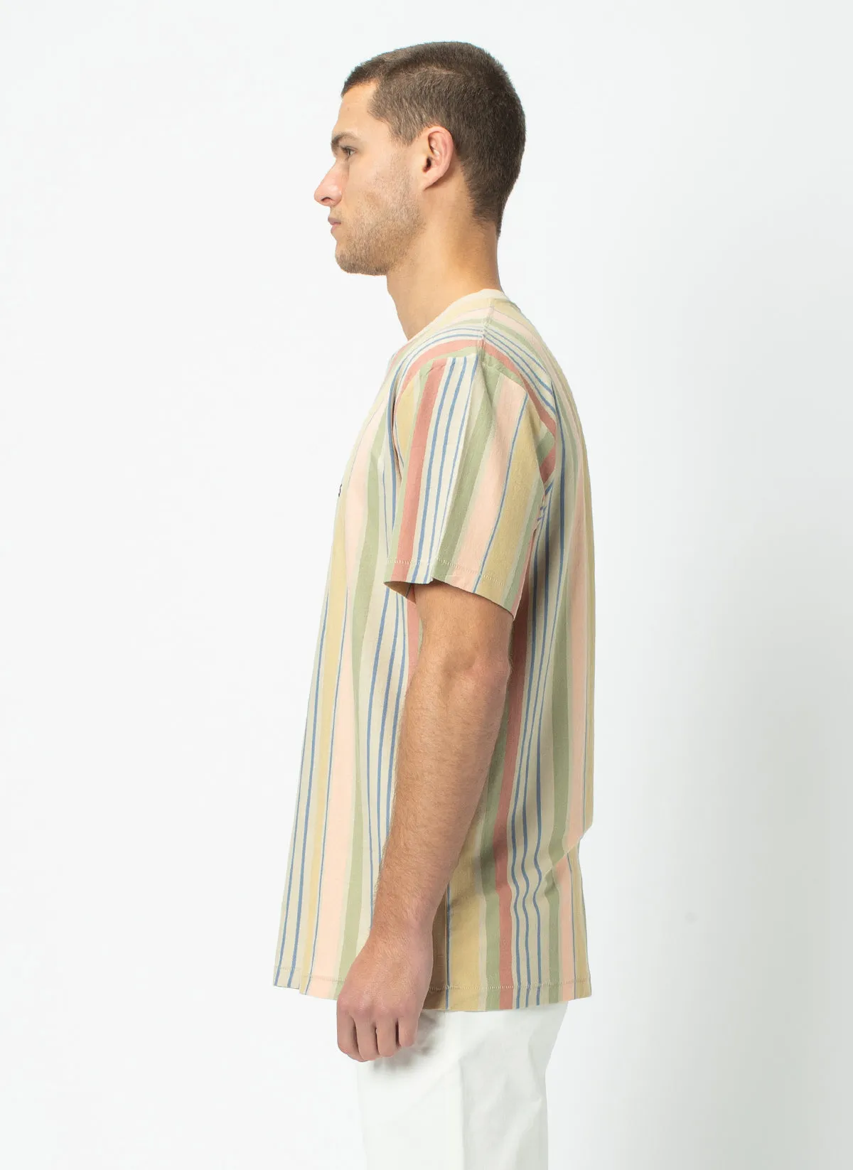 Homie Tee White Vert Stripe sold by Barney Cools product image thumbnail 5