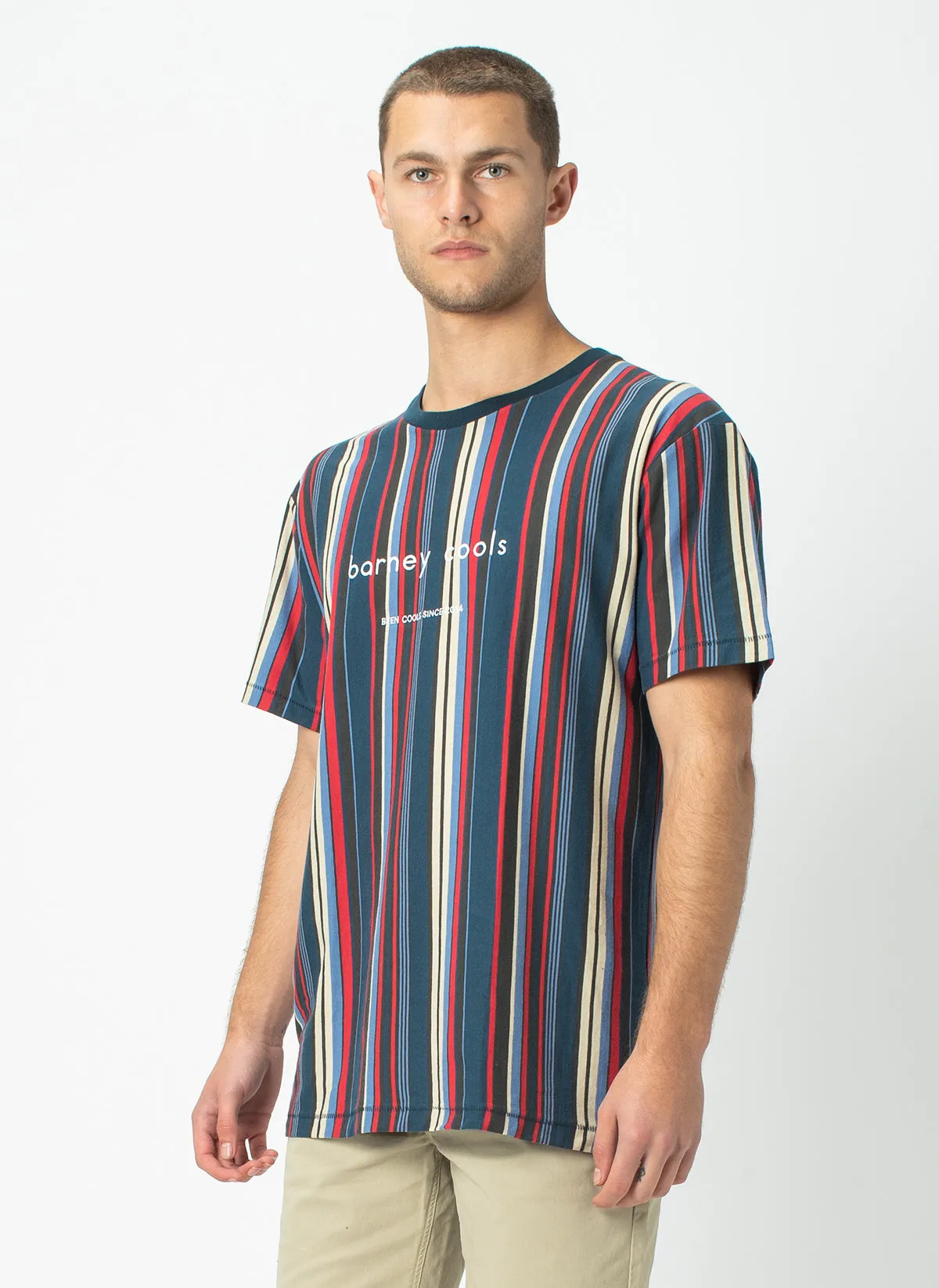 Barney Cools Homie Tee Navy Stripe sold by Barney Cools product image thumbnail 3