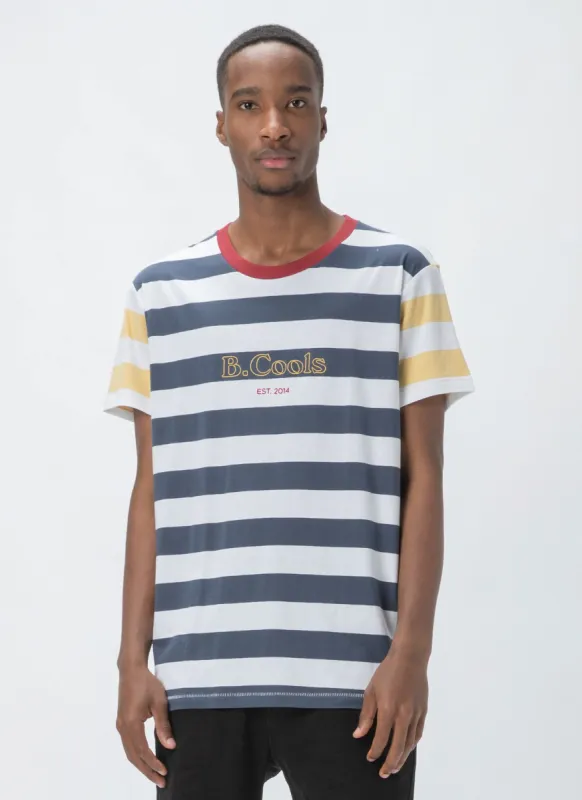 B.Cools Heritage Tee Navy Stripe sold by Barney Cools