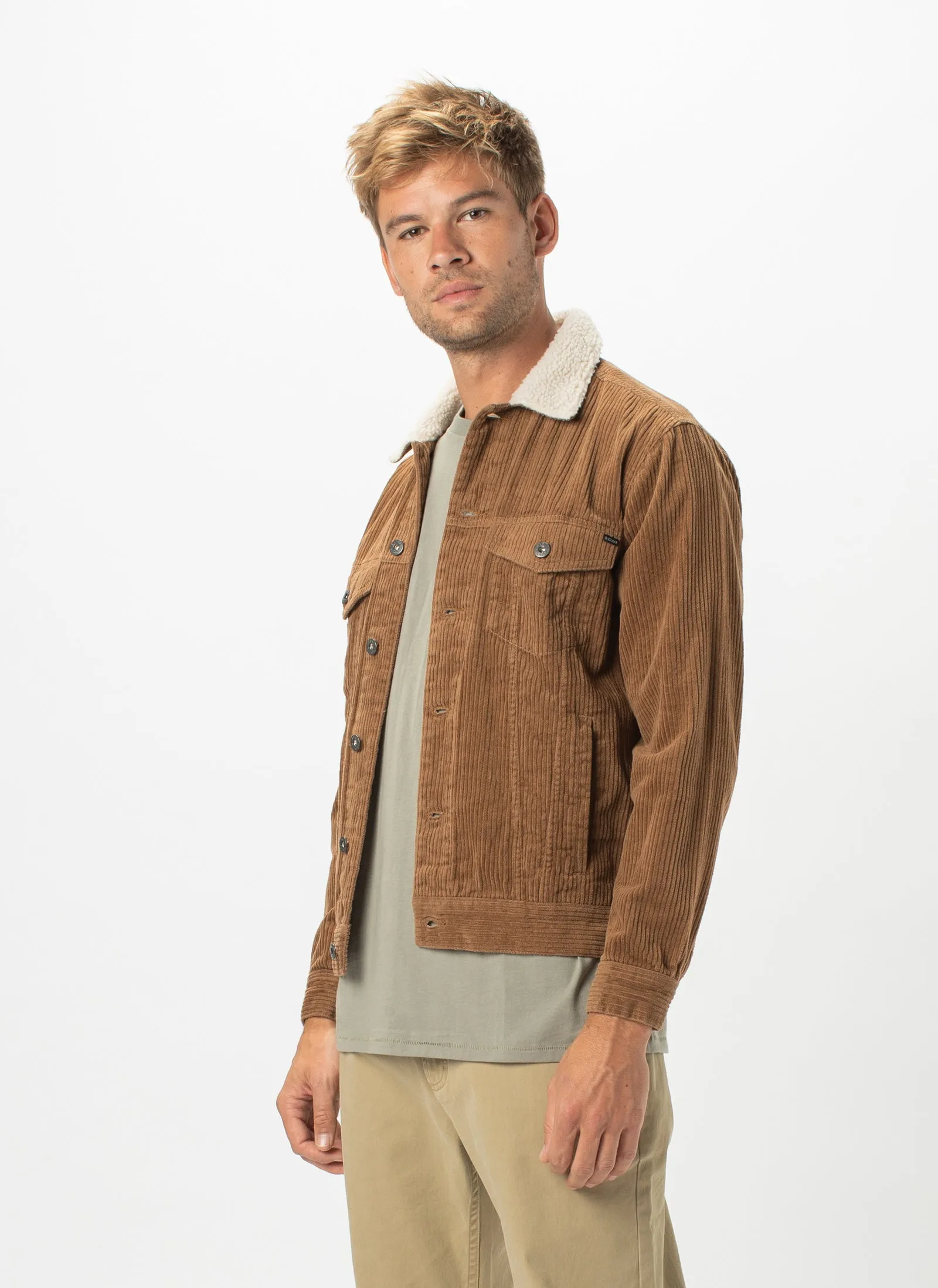 B.Rigid Sherpa Collar Jacket Clay Cord sold by Barney Cools product image thumbnail 3