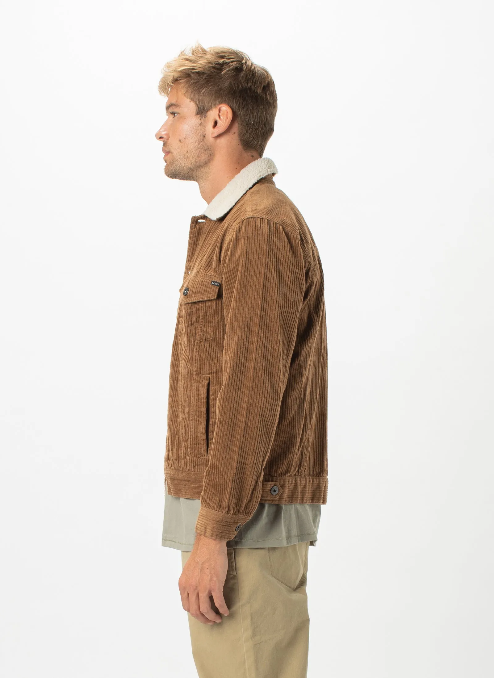B.Rigid Sherpa Collar Jacket Clay Cord sold by Barney Cools product image thumbnail 4