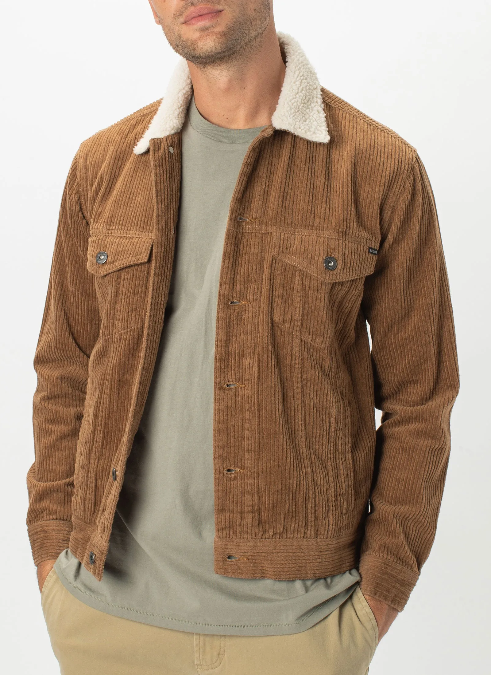 B.Rigid Sherpa Collar Jacket Clay Cord sold by Barney Cools product image thumbnail 2